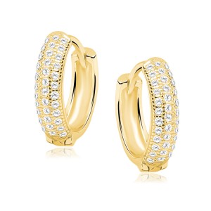 Cercei argint placati cu aur galben cu pietre DiAmanti Z0966DEG_W-DIA (Argint 925‰ 2,5 g.)